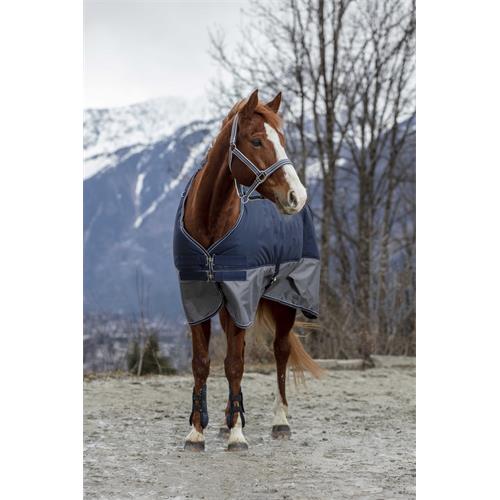 Nepromokavá deka Equitheme Tyrex AW 25/26, 300g, modro-šedá - vel. 155 cm Nepromokavá deka Equithéme, 300g, modro-šedá, 155cm