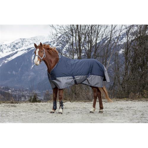 Nepromokavá deka Equitheme Tyrex AW 25/26, 300g, modro-šedá - vel. 155 cm Nepromokavá deka Equithéme, 300g, modro-šedá, 155cm