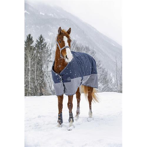 Nepromokavá deka Equitheme Tyrex AW 25/26, 300g, modro-šedá - vel. 155 cm Nepromokavá deka Equithéme, 300g, modro-šedá, 155cm