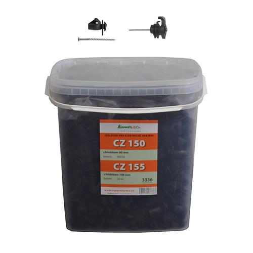 Izolátor pro elektrické ohradníky CZ 150 400 ks + 20 ks CZ 155 v kbelíku Izolátor pro elektrické ohradníky CZ 150 400 ks + 20 ks CZ 155 v kbelíku
