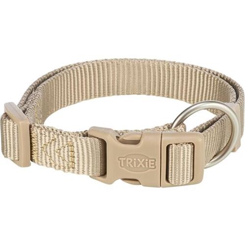 Nylonový obojek pro psa  Trixie Premium, písková - 15-25 cm/10 mm Nylonový obojek Trixie Premium, písková, 15-25 cm/10 mm