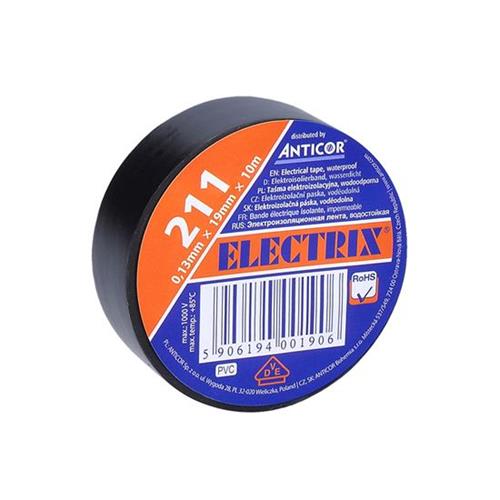 Izolační páska PVC 19mm / 10m, 10 ks - černá Izolační páska PVC 19mm / 10m, černá 10 ks
