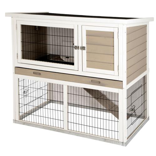 Dřevěná králíkárna Stall Lucky s výběhem, 115×65×100 cm Králíkárna s podstavbou.