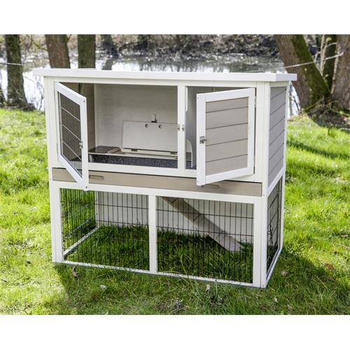 Dřevěná králíkárna Stall Lucky s výběhem, 115×65×100 cm Králíkárna s podstavbou.