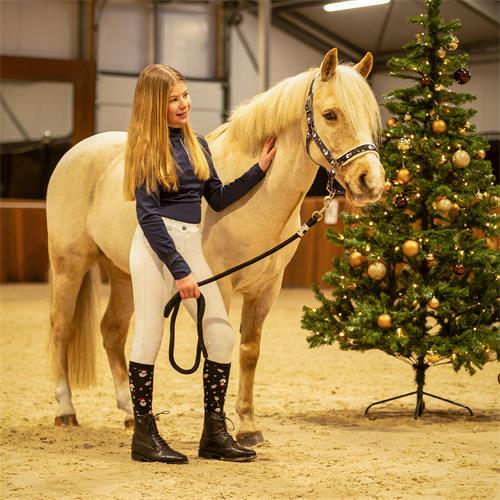 Jezdecké podkolenky QHP Christmas, 2ks, se sněhuláky - vel. 35-38 Podkolenky QHP Christmas 2 ks, sněhuláci, vel. 35-38