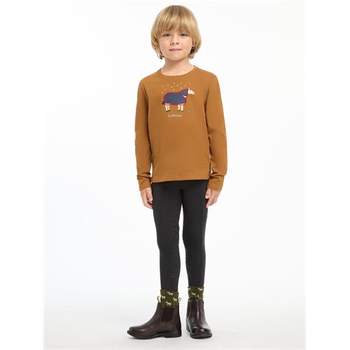 Dětské triko LeMieux Mini Jessie, hnědé - vel. 3-4 roky Tričko dětské LeMieux Mini Jessie, hnědé, vel. 3-4 roky