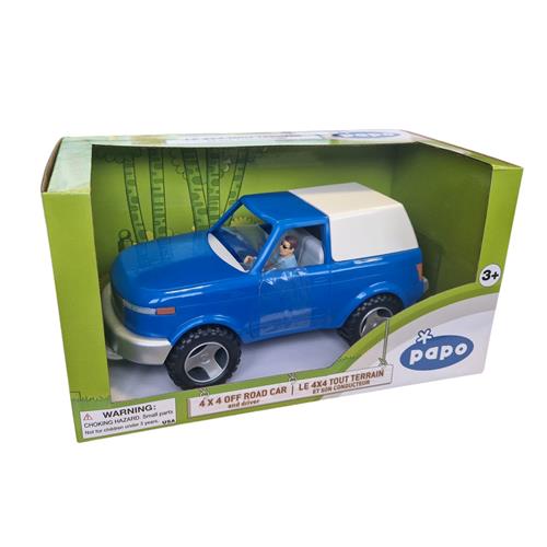 Auto s panáčkem Papo Off Road, modré Auto s panáčkem Papo Off Road, modré