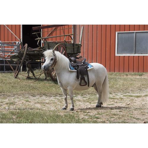 Westernová dečka Navajo, Pony/Shetty - modro-černo-bílá, Shetty Dečka western Navajo modro-černo-bílá, Shetty 52x52 cm