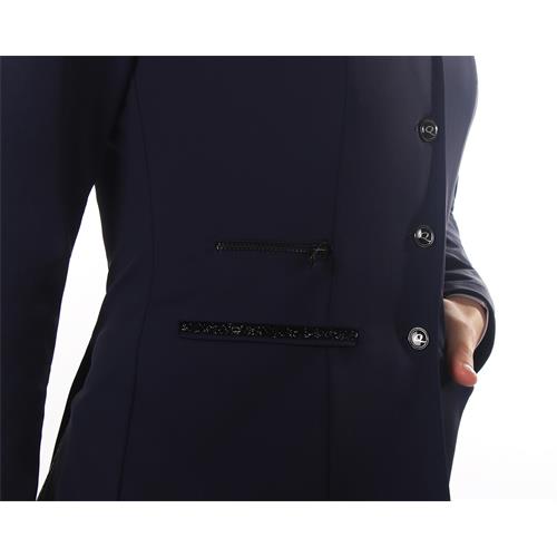 Dámské jezdecké sako QHP Juliet, tmavě modré - vel. 38 Sako jezdecké QHP Juliet, tmavě modré, vel. 38