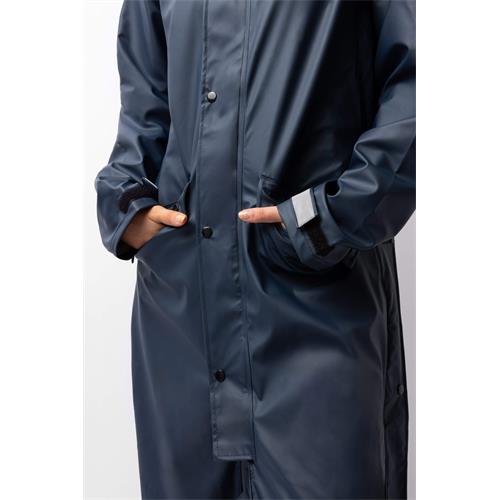 Nepromokavá pláštěnka Horze Hazel, modrá - vel. 36 Kabát-pláštěnka Horze Hazel, dlouhý, vel. 36