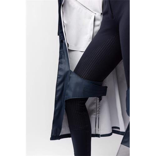 Nepromokavá pláštěnka Horze Hazel, modrá - vel. 40 Kabát-pláštěnka Horze Hazel, dlouhý, vel. 40