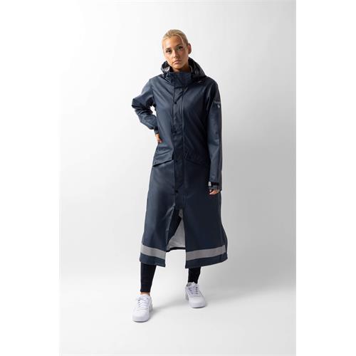 Nepromokavá pláštěnka Horze Hazel, modrá - vel. 34 Kabát-pláštěnka Horze Hazel, dlouhý, vel. 34