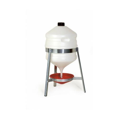 Napáječka barelová pro slepice 30 l Saturno, pozinkované nohy Plastová barelová napáječka 30 l - nové provedení.