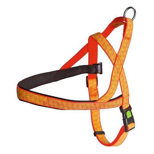 Postroj na psa, reflexní, oranžový - 70-90 cm/ 25 mm Postroj pro psy, nylonový, reflexní, oranžový, 70 - 90 cm