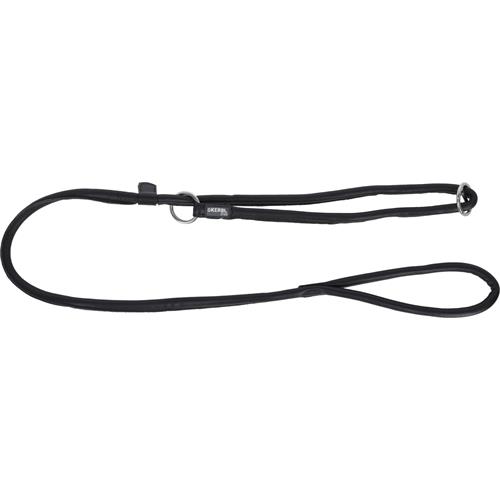 Vodítko se smyčkovým obojkem Kerbl Roma, kožené, černé, 170 cm/8 mm Vodítko se smyčkovým obojkem Kerbl Roma, kožené, černé, 170 cm/8 mm