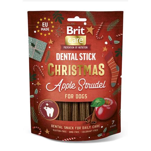 Brit Care Dog Christmas Dental Stick Apple Strudel, 7 ks Pamlsek pro psy Brit Care Dog Christmas Dental Stick Apple Strudel, 7 ks