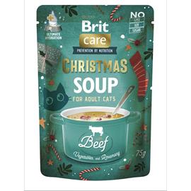 Kapsička pro kočky Brit Care Christmas Beef Soups, 75 g