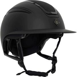 Jezdecká přilba IRH Olania Deluxe, široký kšilt, černá s glitry