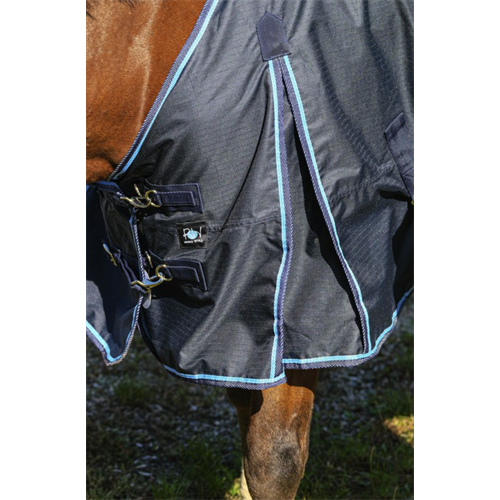 Nepromokavá deka Riding World Eco, 0 g, modrá - 155 cm Deka nepr. Riding World Eco, 0g,  modrá, 155 cm