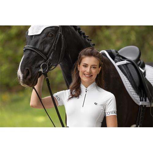 Dámské závodní triko Covalliero S/S 2025, bílé - vel. XL Triko závodní Covalliero SS 2025, bílé, XL