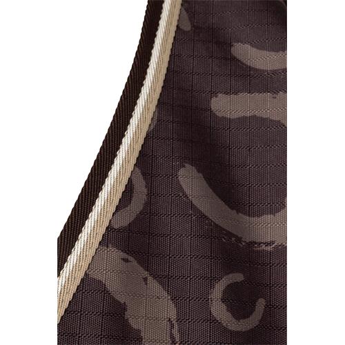 Nepromokavá deka Horze Glasgow AW 25/26, 0 gr, hnědá s podkovami - vel. 155/205 Deka nepromokavá Horze AW 25/26 Glasgow, 0g, vel. 155/205 XX