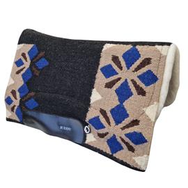 Westernová deka Burioni Showpad s vlnou, modro-hnědá