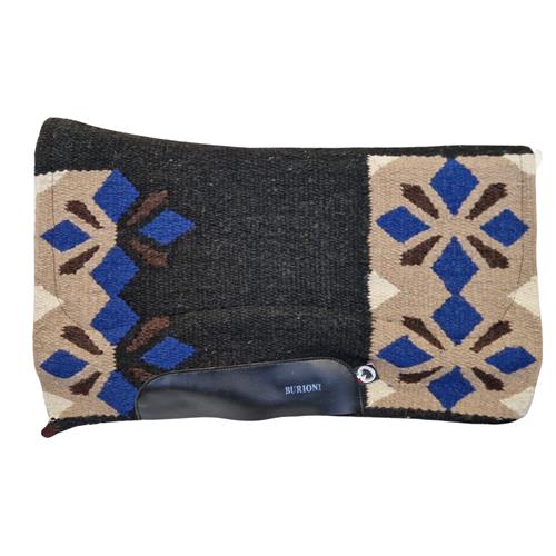 Westernová deka Burioni Showpad s vlnou, modro-hnědá Westernová deka Burioni Showpad s vlnou, modro-hnědá