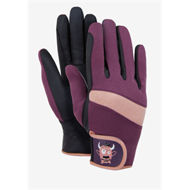 Dětské zimní rukavice Horze Monster, černo-fialové