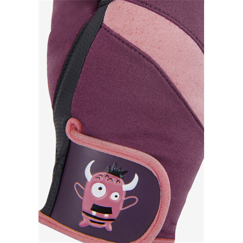 Dětské zimní rukavice Horze Monster, černo-fialové - vel. 5 Rukavice dětské zimní Horze Monster, vel. 5