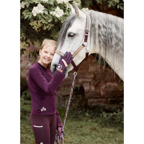 Dětské zimní rukavice Horze Monster, černo-fialové - vel. 5 Rukavice dětské zimní Horze Monster, vel. 5