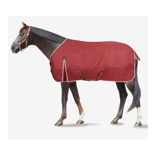 Nepromokavá deka Horze Sudbury  2v1, 50+100g, červená - vel. 155 cm Deka neprom. Horze, 2in1, 50+100gr, červená, 155cm