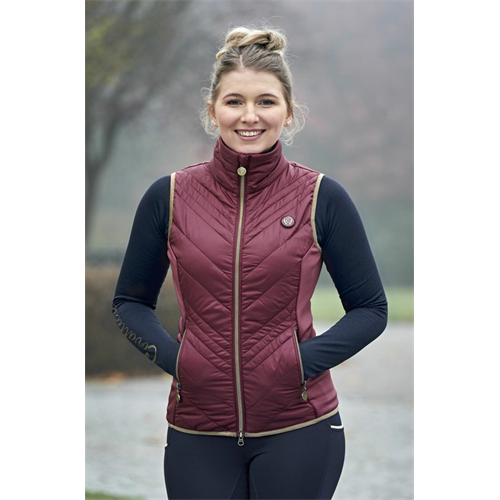 Dámská jezdecká vesta Covalliero Combi, vínová - vel. M Vesta dámská Coval. combi 2022, vínová, M