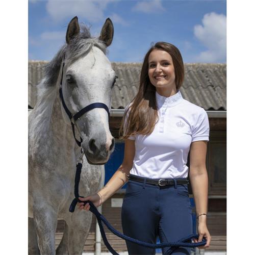 Závodní jezdecké triko Equitheme Couronne, bílé - vel. L Triko závodní Equitheme Couronne, bílé, L