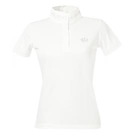 Závodní jezdecké triko Equitheme Couronne, bílé