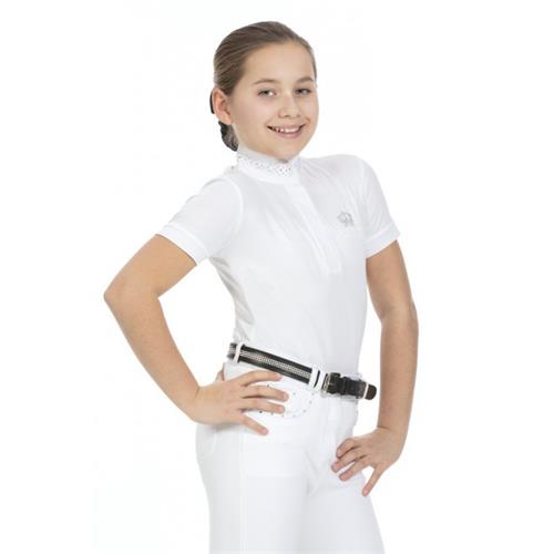 Závodní jezdecké triko Equitheme Couronne, bílé - 12 let Triko závodní Equitheme Couronne, bílé, 12 let