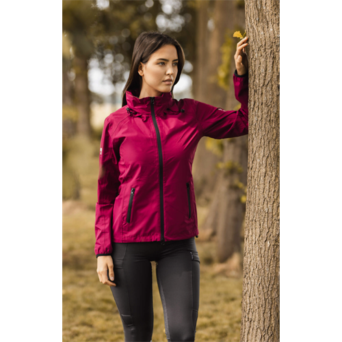 Bunda - pláštěnka Horze Stella, malinová - vel. 42 Bunda-pláštěnka Horze Stella, červená, 42