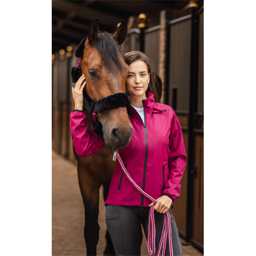 Bunda - pláštěnka Horze Stella, malinová - vel. 42 Bunda-pláštěnka Horze Stella, červená, 42