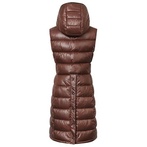 Dámská zimní vesta Covalliero 2023, dlouhá, hnědá - vel. XL Vesta zimní Covalliero 2023, hnědá, XL