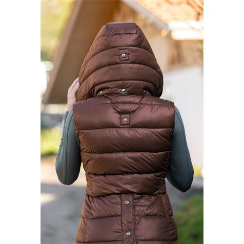 Dámská zimní vesta Covalliero 2023, dlouhá, hnědá - vel. XL Vesta zimní Covalliero 2023, hnědá, XL