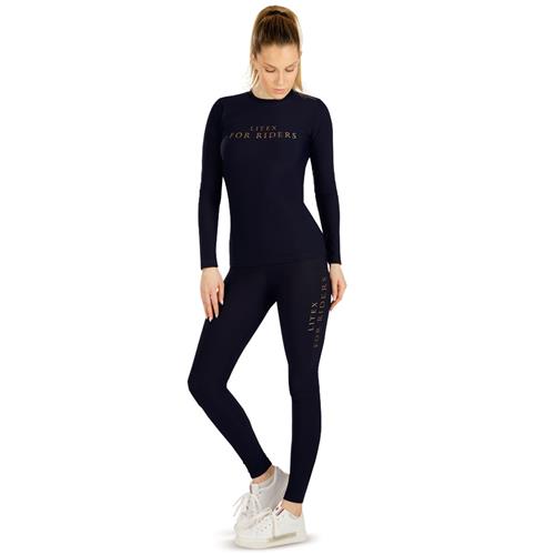 Dámské leginy Litex, s nápisem, modré - vel. S Legíny dámské Litex, modré s nápisem, S