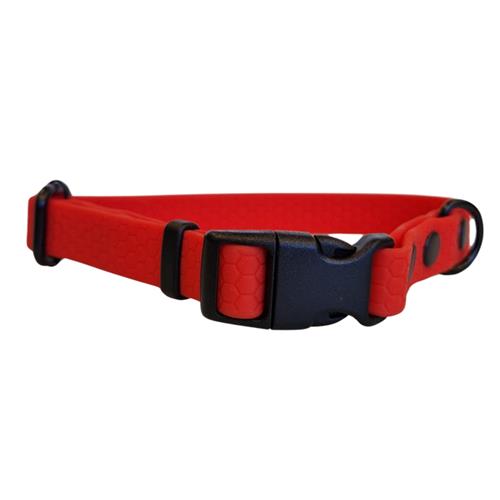 Vinylový červený obojek - 30-40 cm / 2 cm Vinylový obojek tyrkysový 30-40 cm / 2 cm