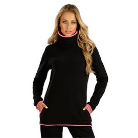 Dámský rolák Litex, černo-růžový