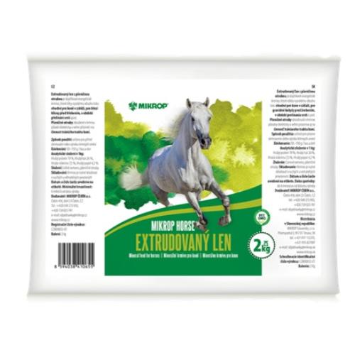 Len extrudovaný, dopl. krmivo Mikrop, 2 kg - Před expirací nebo datem minimální trvanlivosti Len extrudovaný, dopl. krmivo Mikrop, 2 kg