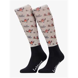 Jezdecké podkolenky LeMieux Xmas Robins AW 25/26, almond