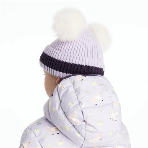Dětská čepice LeMieux Double Pom AW 25/26, fialová Dětská čepice LeMieux Double Pom AW 25/26, fialová