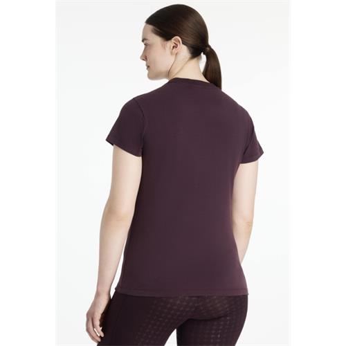 Dámské triko LeMieux Classic AW 25/26, vínové - vel. 38 Tričko LeMieux Classic AW25, vínové, vel. 38