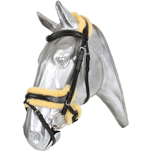 Anatomická uzdečka Kentaur s beránkem, černá - vel. Cob Uzdečka anat. Kentaur s beránkem, černá, Cob