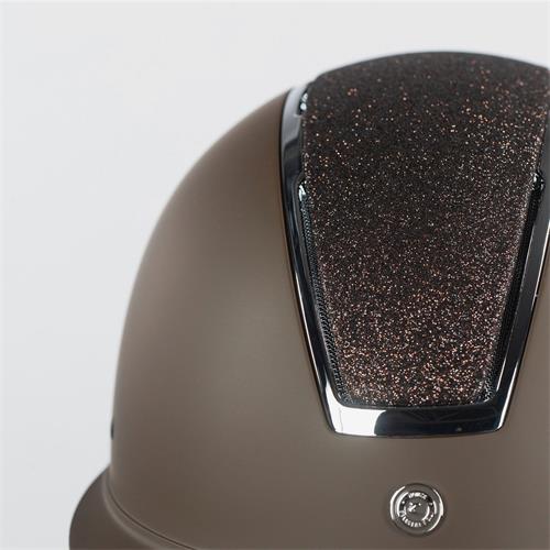 Přilba jezdecká Monarch Glitter, hnědá, 52-54 Přilba jezdecká Monarch Glitter, hnědá, 52-54