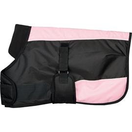 Nepromokavá hříběcí deka HH Two Tone 200gr, černo-růžová