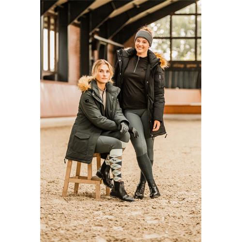 Dámská zimní bunda Horze Brooke, antracitová - vel. 36 Bunda zimní dlouhá Horze Brooke, antracit, 36